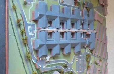 Model aerial view of SDH