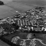 Aerial view of Odstock Hospital mid-late 1980s