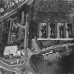 aerial view of Newbridge hospital and ambulance station