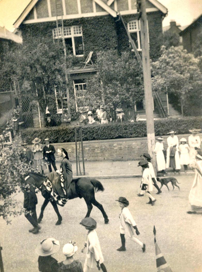 Salisbury Peace Parade, 1919 – a figure on horseback