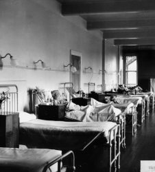 Rows of beds along the ward