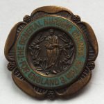 English rose shaped metal badge