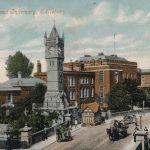 Salisbury General Infirmary and clock tower from Fisherton Street