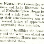 Annual report extract expressing thanks for use of Netherhampton House