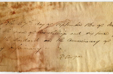 Historic document with ink script writing