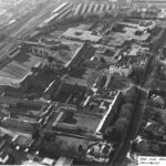 aerial view of buildings on site of Old Manor hospital