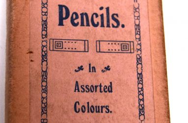 six coloured pencils box from Britannia Pencil Works, Neasdon