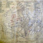 old map of Odstock hospital site with handwritten additions to ward names