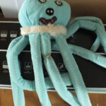 Photograph of fabric octopus mascot