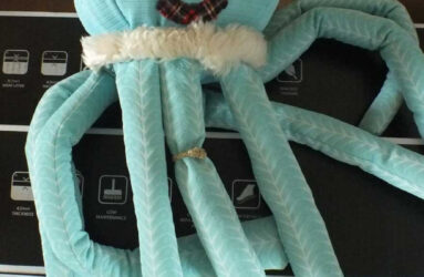 Photograph of fabric octopus mascot