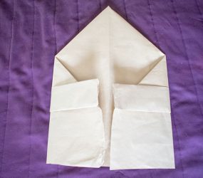 fold the sides over to make the middle crease