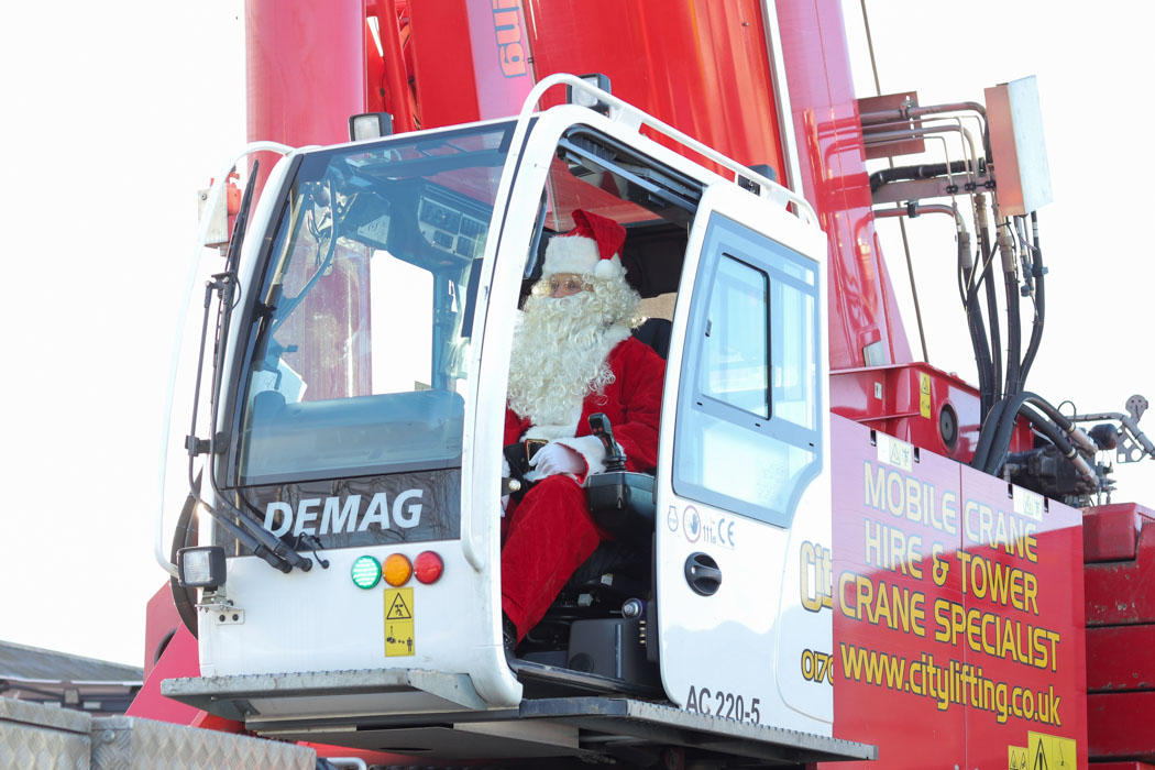 Father Christmas in crane