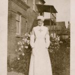 Nurse posing in the hospital grounds