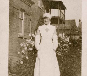 Nurse posing in the hospital grounds