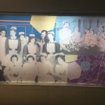 montage of historic nurse images and map of hospital site