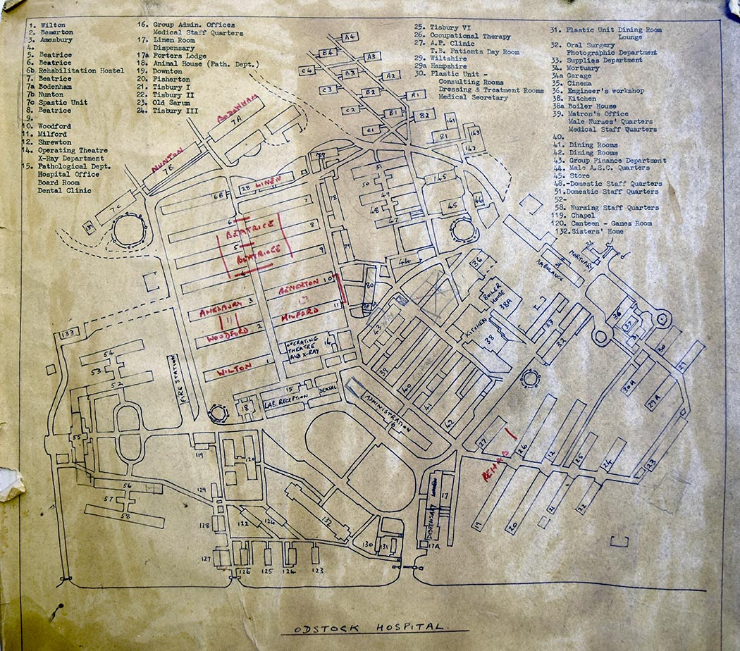 Post WW2 plan of Odstock Hospital