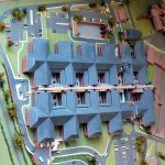 3D model showing site layout and new buildings