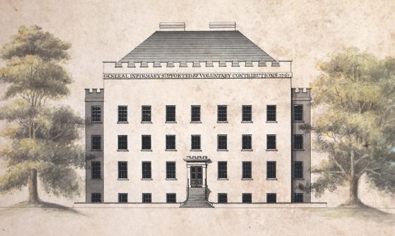Drawing of Infirmary after conservation