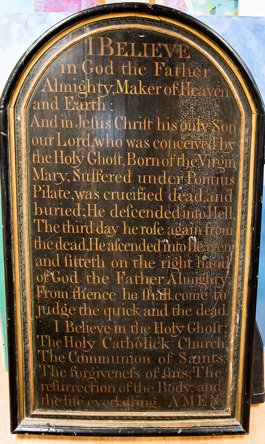 prayer panel from chapel, Old Manor Hospital