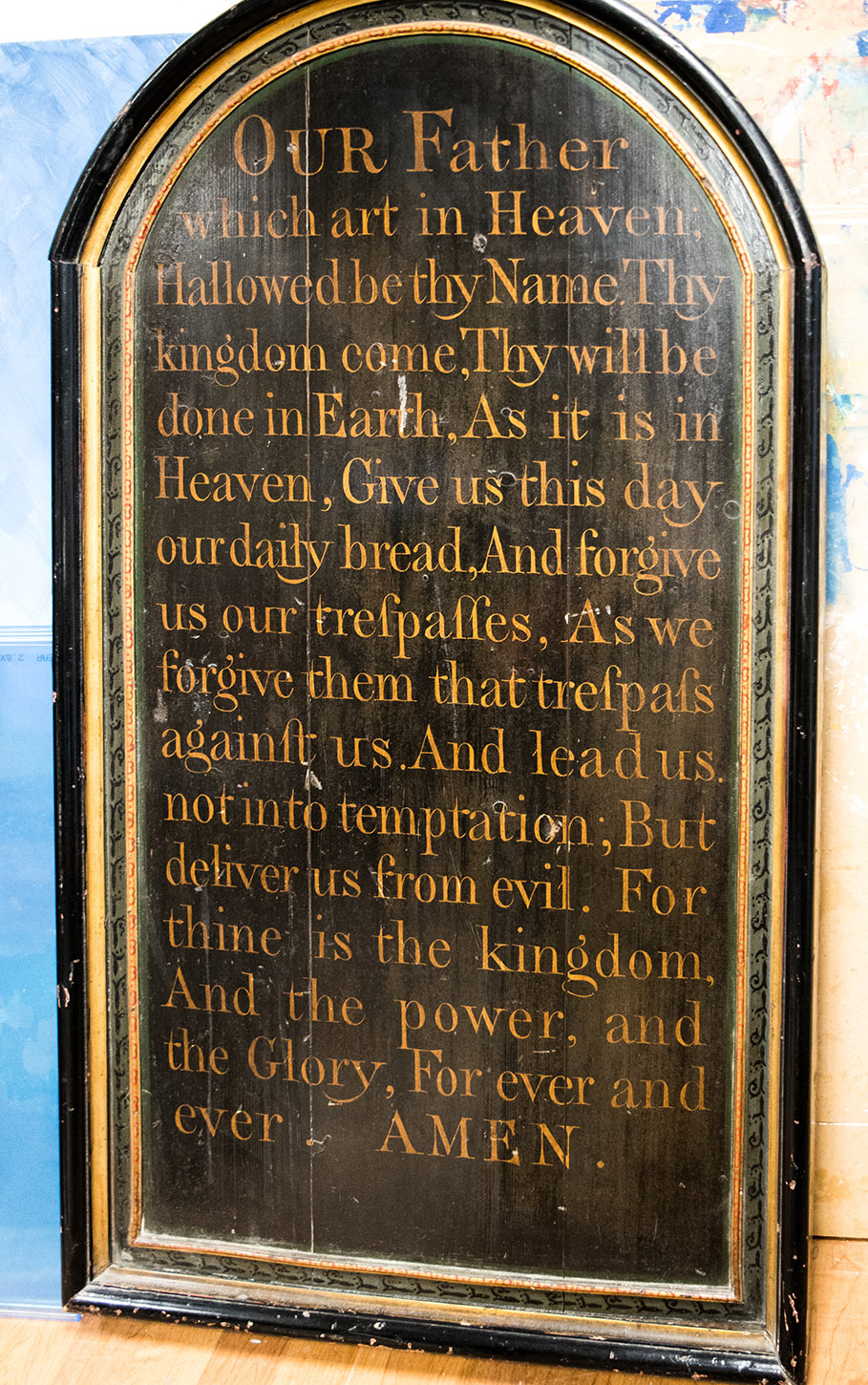 Lord’s prayer panel from chapel, Old Manor Hospital