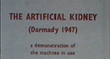 Title still taken from Darmady's film The Artificial Kidney