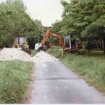 digger constructing new entrance A access road