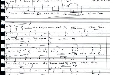 Handwritten sheet music