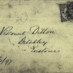 Envelope addressed to Viscount Dillon, Ditchely, with one penny stamp
