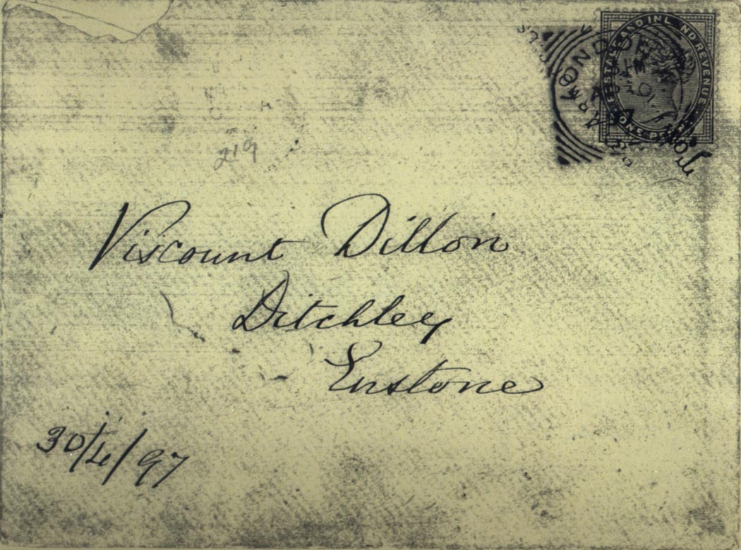 Envelope from Florence Nightingale’s letter of Apr1897
