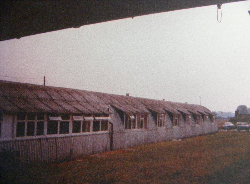 Nissen hut exterior, Odstock Hospital, early 1980s