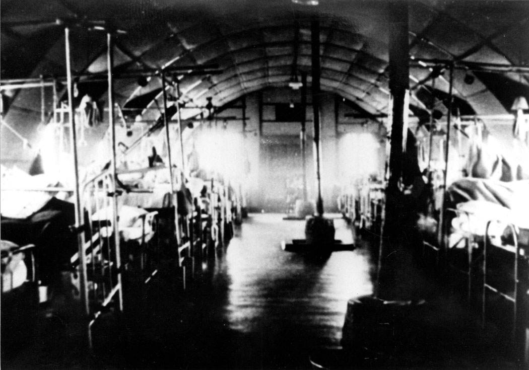 Nissen hut interior, Odstock 1940s