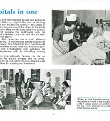 Nurses pictured on the ward with accompanying text