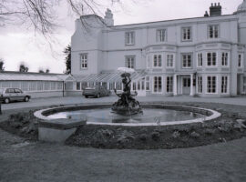Fountain in front of Old Manor Hospital