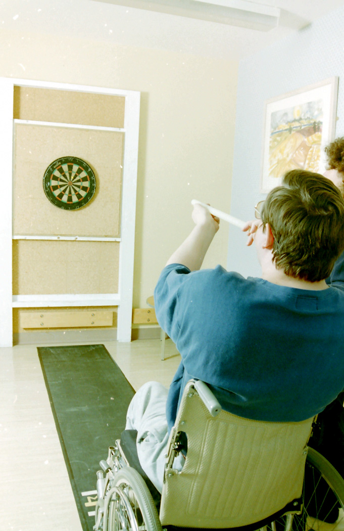 blowing a dart, Spinal Unit, 1992