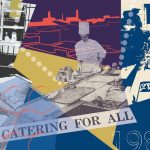 montage of hospital catering staff images, preparing food