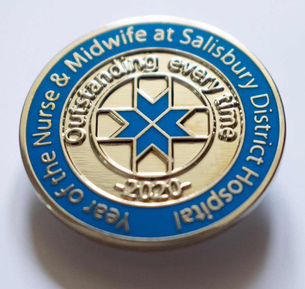 Commemorative nurse badge Salisbury Healthcare History